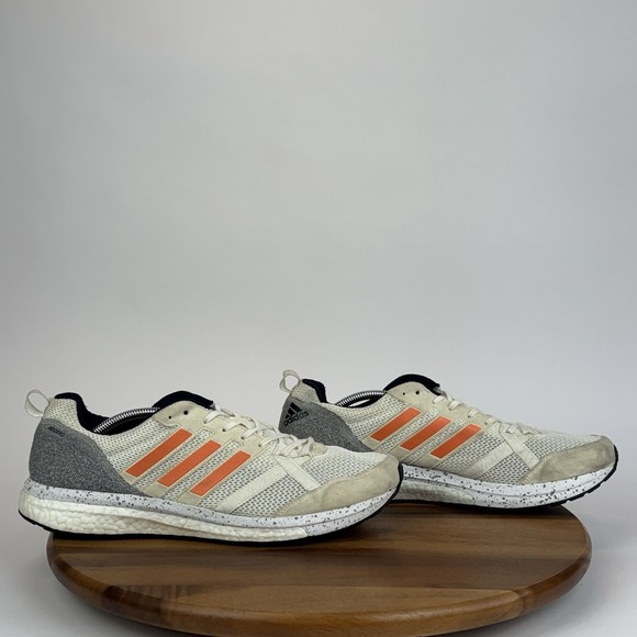 Mens Adidas Adizero Tempo 9 Hi-Res Orange Ivory Running Sneakers Shoes Size 13 D main image 7